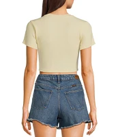 Signature 8 Rib Jersey Short Sleeve Baby Tee Crop Top