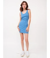 Signature 8 Scoop Neck Sleeveless Rib Jersey Dress