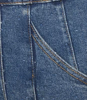Signature 8 Strapless Denim Rhinestone Romper