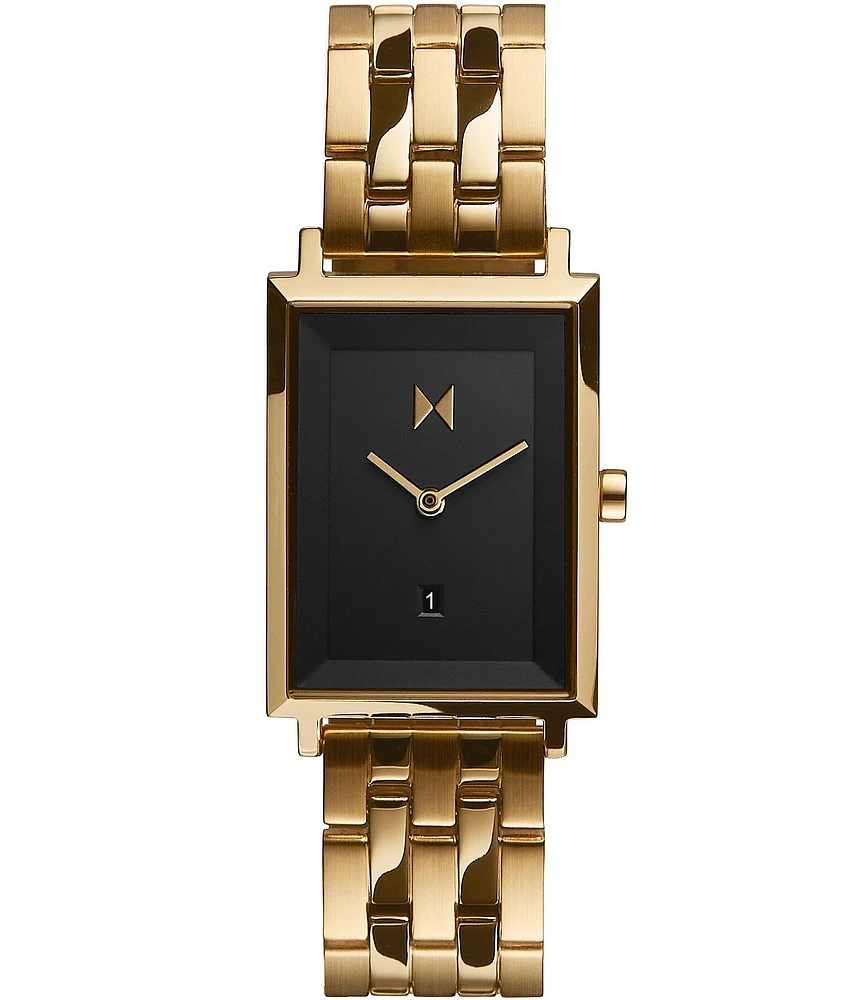 MVMT Signature Square Mason Gold Stainless Steel Bracelet Watch