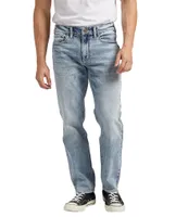 Silver Jeans Co. Athletic Fit Eddie Tapered Leg LOW FLEX Light Wash Jeans