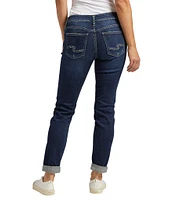 Silver Jeans Co. Rolled Cuff Dark Wash Boyfriend Jeans