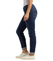 Silver Jeans Co. Rolled Cuff Dark Wash Boyfriend Jeans