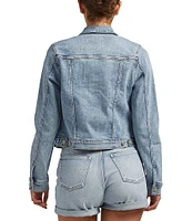 Silver Jeans Co. Button Front Fitted Jean Jacket