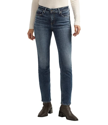 Silver Jeans Co. Elyse Mid Rise Power Stretch Straight Leg Jeans