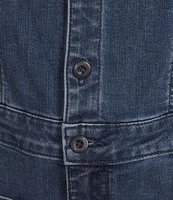 Silver Jeans Co. Fitted Cap Sleeve Flared Leg Power Stretch™ Denim Jumpsuit