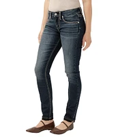 Silver Jeans Co. Girlfriend Dark Indigo Wash Skinny Jeans