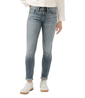 Silver Jeans Co. Girlfriend Mid Rise Power Stretch Skinny Jeans