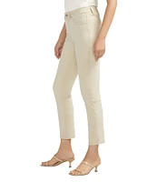 Silver Jeans Co. Isbister High Rise Power Stretch Ankle Solid Straight Leg Jeans