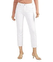 Silver Jeans Co. Isbister High Rise Power Stretch Ankle Solid Straight Leg Jeans