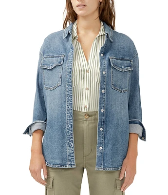 Silver Jeans Co. Long Sleeve Denim Shacket