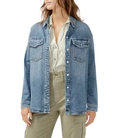 Silver Jeans Co. Long Sleeve Denim Shacket