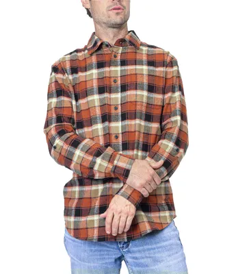 Silver Jeans Co. Long Sleeve Plaid Yarn Dyed Flannel Shirt