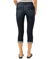 Silver Jeans Co. Luxe Stretch Denim Dark Indigo Wash Elyse Capri Jeans