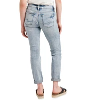 Silver Jeans Co. Mid Rise Cuffed Hem 29#double; Inseam Destructed Boyfriend Jeans