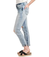 Silver Jeans Co. Mid Rise Cuffed Hem 29#double; Inseam Destructed Boyfriend Jeans