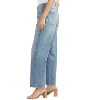 Silver Jeans Co. Mid Rise Low Stretch Straight-Leg Slouchy Jeans