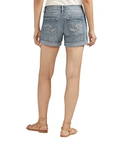 Silver Jeans Co. Mid Rise Luxe Stretch Rolled Cuff Boyfriend Shorts