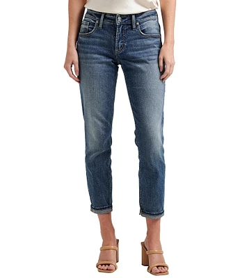 Silver Jeans Co. Mid Rise Slim-Fit Boyfriend Jeans