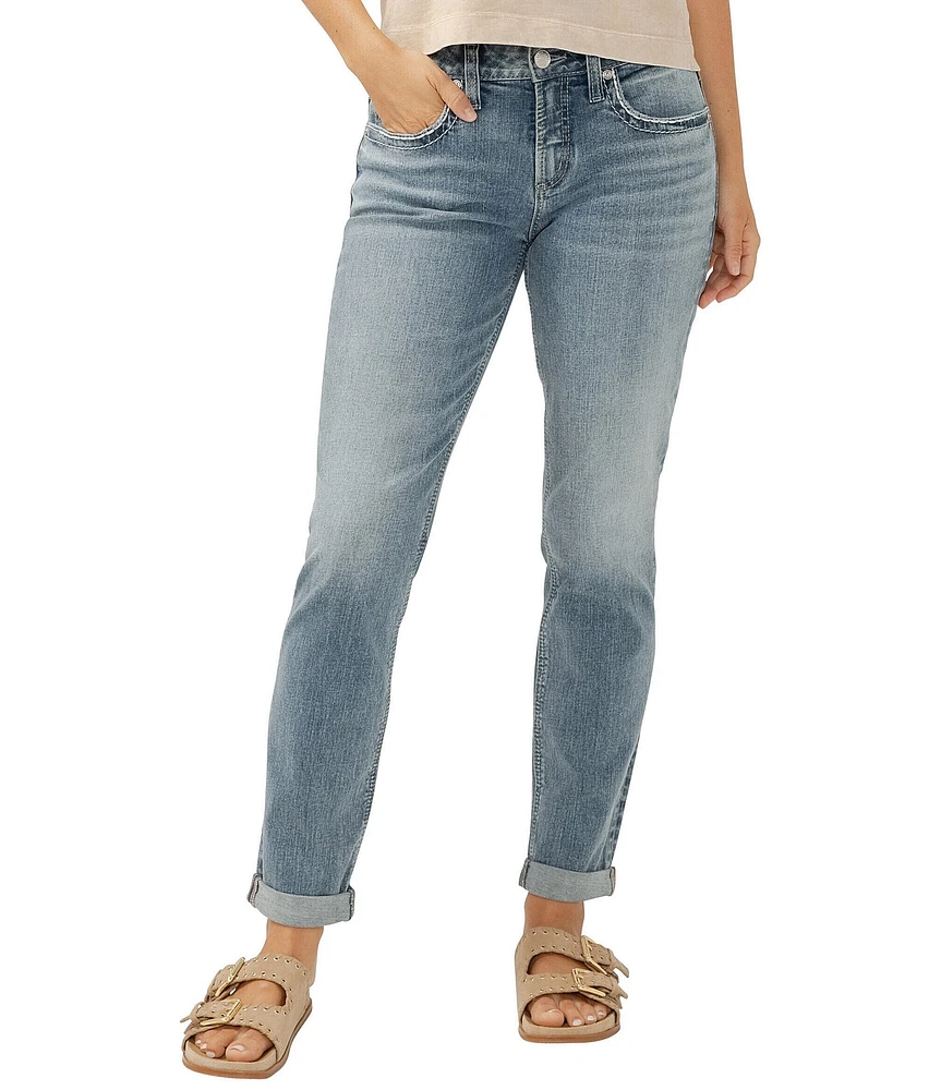 Silver Jeans Co. Mid Rise Slim Leg Boyfriend Jeans