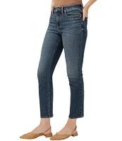 Silver Jeans Co. Most Wanted Mid Rise Slim Fit Straight Leg Power Stretch™ Ankle Jeans