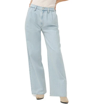 Silver Jeans Co. Pleated Wide Leg Denim Trousers