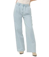 Silver Jeans Co. Pleated Wide Leg Denim Trousers