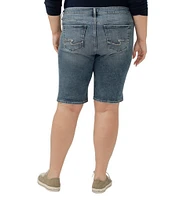Silver Jeans Co. Plus Size Elyse Luxe Stretch Mid-Rise Bermuda Shorts