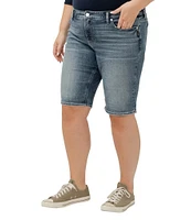 Silver Jeans Co. Plus Size Elyse Luxe Stretch Mid-Rise Bermuda Shorts