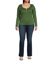 Silver Jeans Co. Plus Size Elyse Mid-Rise Slim Bootcut Jeans