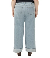 Silver Jeans Co. Plus Size High Rise Wide Leg Cuff Jeans