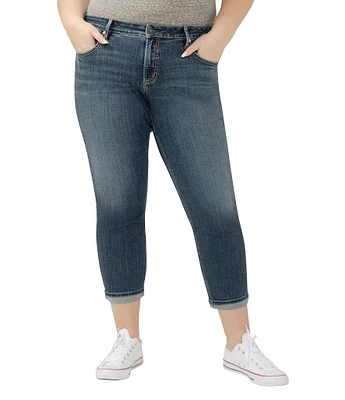 Silver Jeans Co. Plus Size Mid-Rise Cuffed Boyfriend Jeans