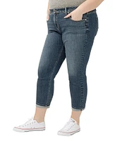 Silver Jeans Co. Plus Size Mid-Rise Cuffed Boyfriend Jeans
