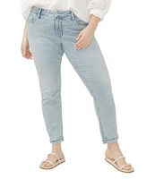 Silver Jeans Co. Plus Size Stretch Mid-Rise Girlfriend Skinny Jeans