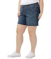 Silver Jeans Co. Plus Size Suki Mid Rise Frayed Hem Shorts