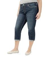 Silver Jeans Co. Plus Size Suki Power Stretch Mid Rise Capri Jeans