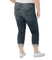 Silver Jeans Co. Plus Size Suki Straight Cuffed Cropped Jeans