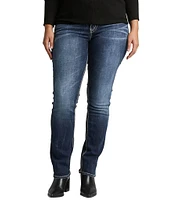 Silver Jeans Co. Plus Size Suki Mid Rise Straight Leg Jeans