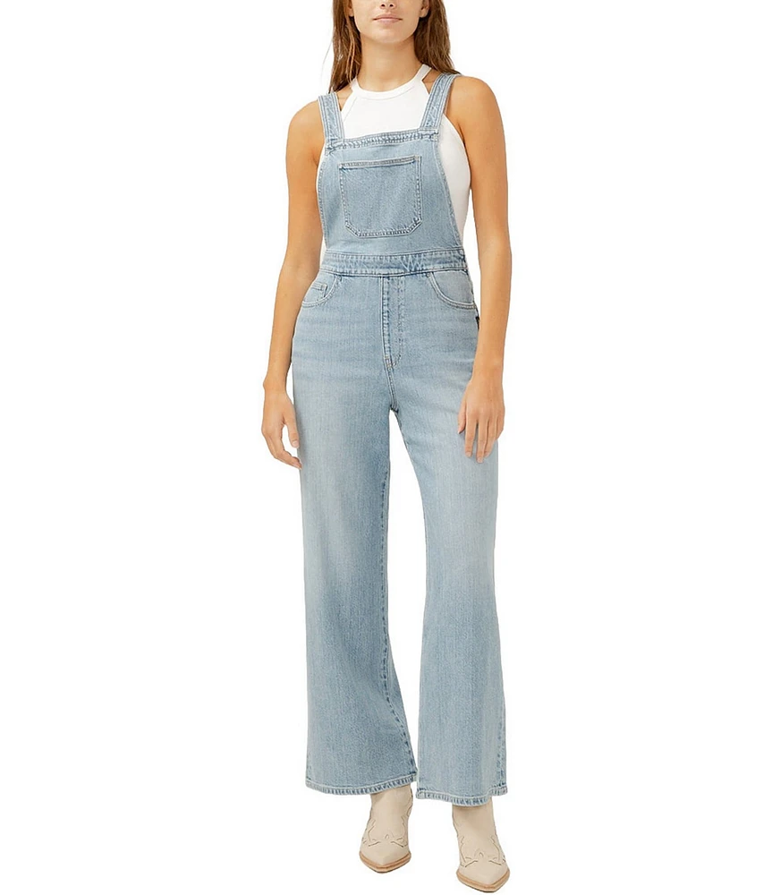 Silver Jeans Co. Relaxed Fit Wide Leg Denim Overalls