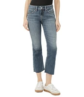 Silver Jeans Co. Suki Mid Rise Curvy Fit Flare Cropped Jeans