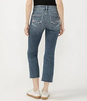 Silver Jeans Co. Suki Mid Rise Curvy Fit Flare Cropped Jeans
