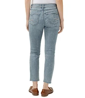 Silver Jeans Co. Suki Mid Rise Curvy Fit Straight Leg Cropped Jeans