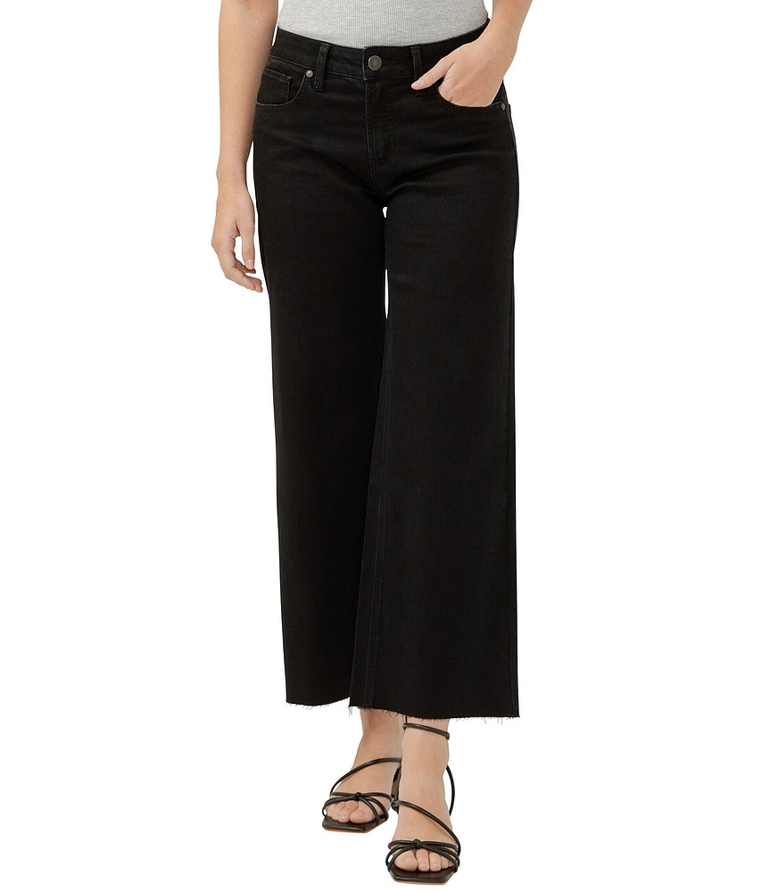 Silver Jeans Co. Suki Mid Rise Curvy Fit Wide Leg Stretch Luxe Ankle Jeans