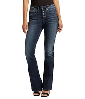Silver Jeans Co. Suki Mid Rise Exposed Button Fly Bootcut Jeans