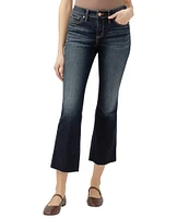 Silver Jeans Co. Suki Mid Rise Frayed Hem Kick Flare Jeans