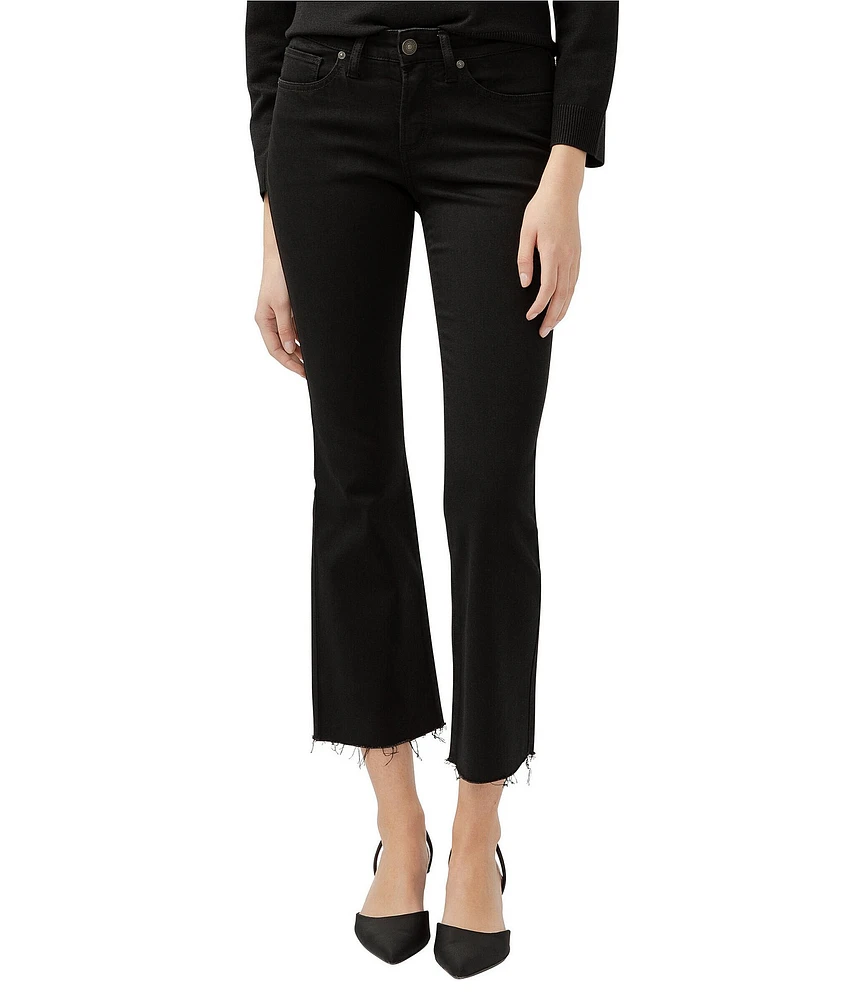 Silver Jeans Co. Suki Mid Rise Frayed Hem Kick Flare Jeans