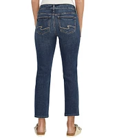 Silver Jeans Co. Suki Mid Rise Power Stretch Straight Leg Crop Jeans