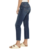 Silver Jeans Co. Suki Mid Rise Power Stretch Straight Leg Crop Jeans