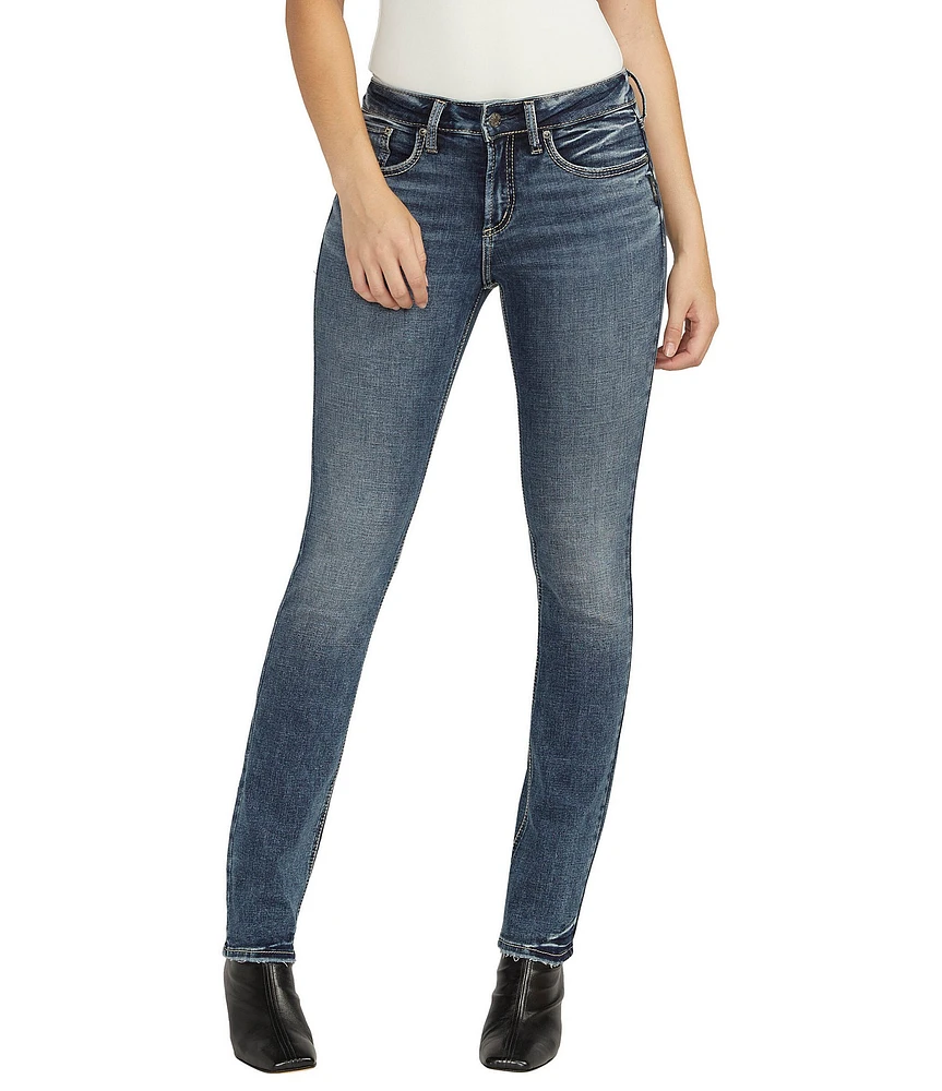 Silver Jeans Co. Suki Mid Rise5-Pocket Styling Straight Jeans