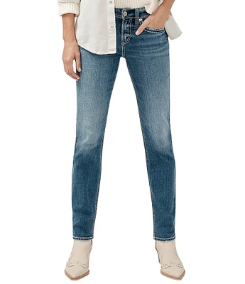 Silver Jeans Co. Suki Mid Rise Straight Leg Luxe Stretch Jeans